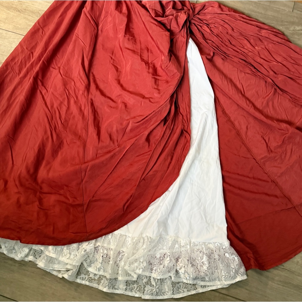Scarlet Darkness Victorian Renaissance Two Way Midi Double Layer Skirt - Picture 7 of 11
